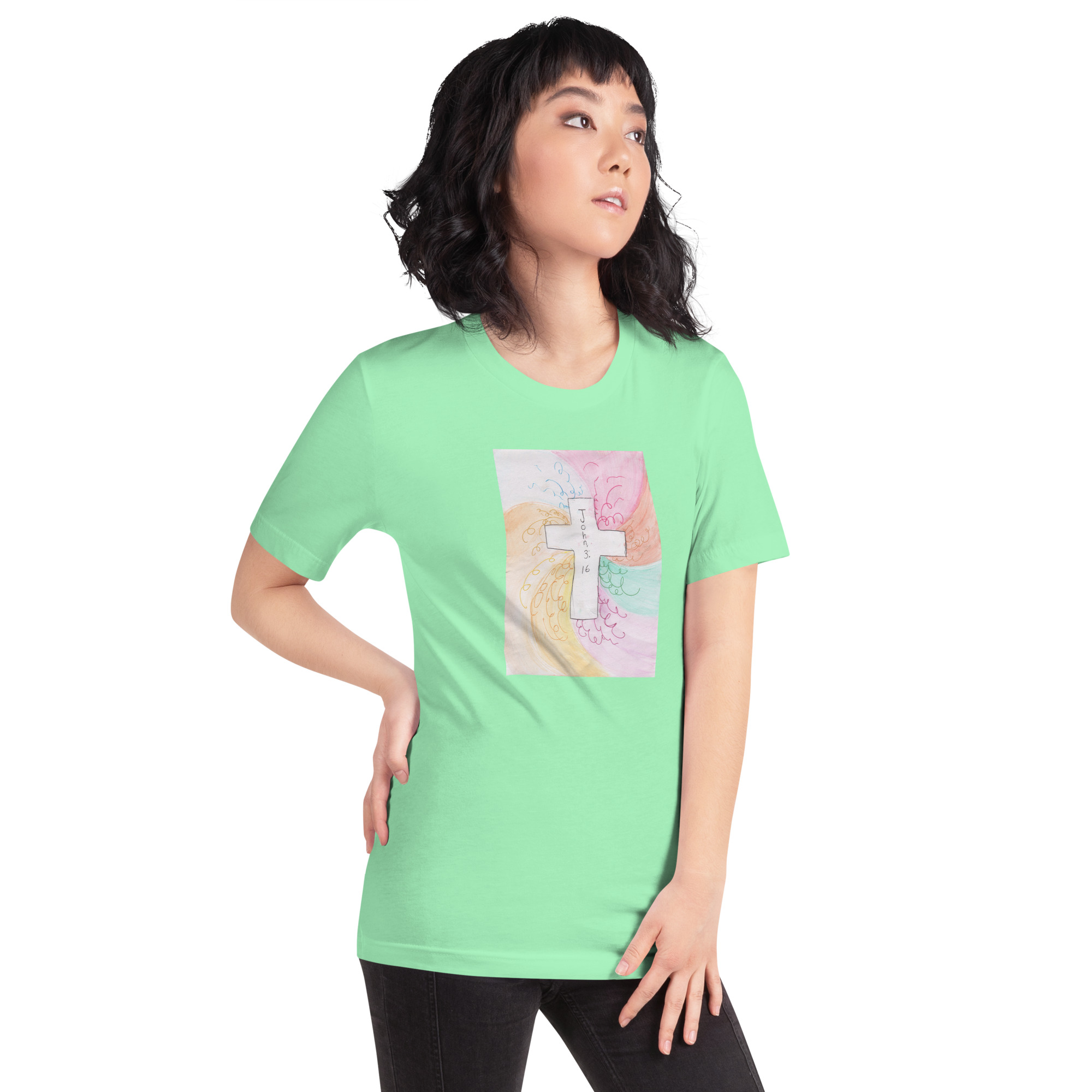 Unisex Staple T Shirt Mint Right Front 6aade35343687.jpg