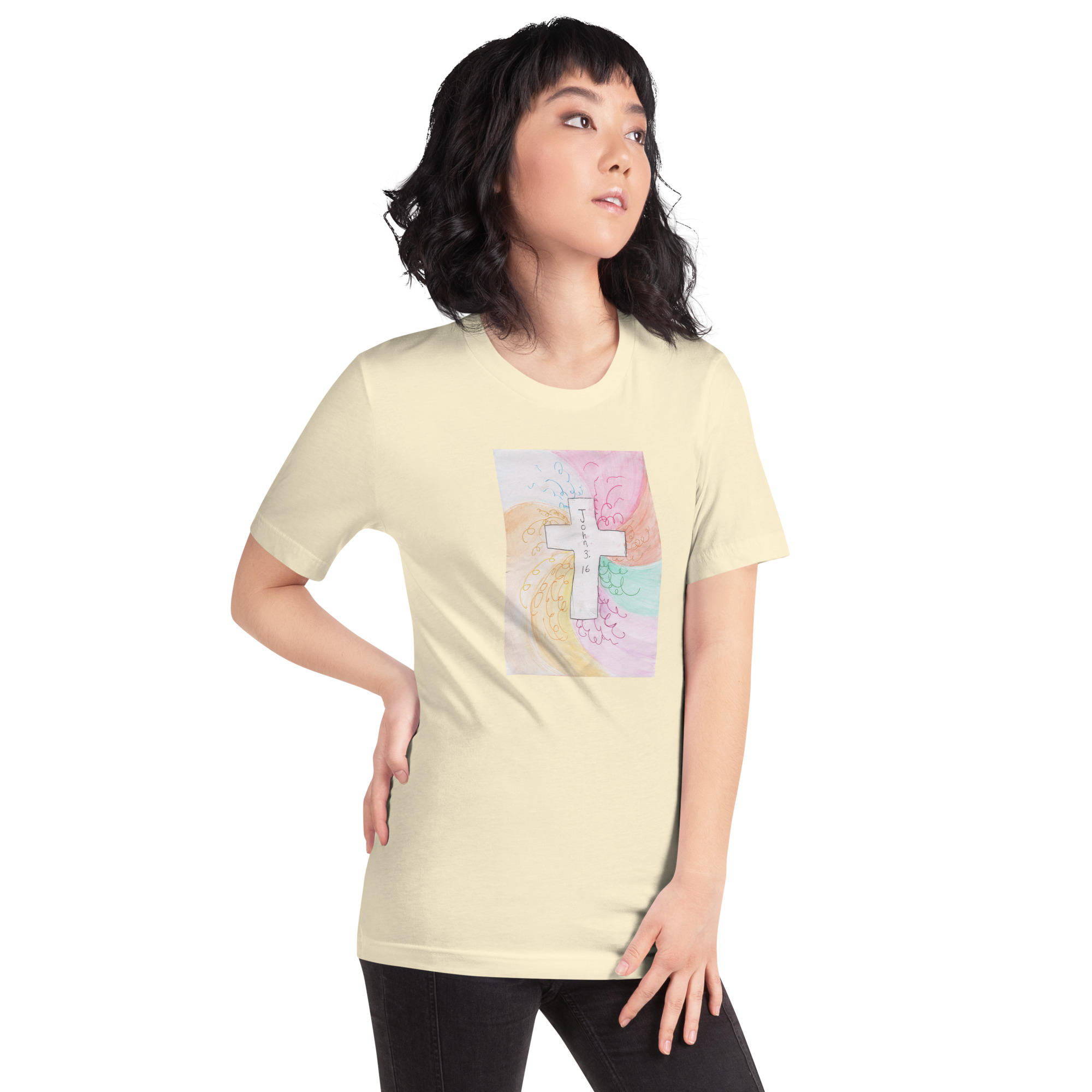 Unisex Staple T Shirt Natural Right Front 6aade35343544.jpg