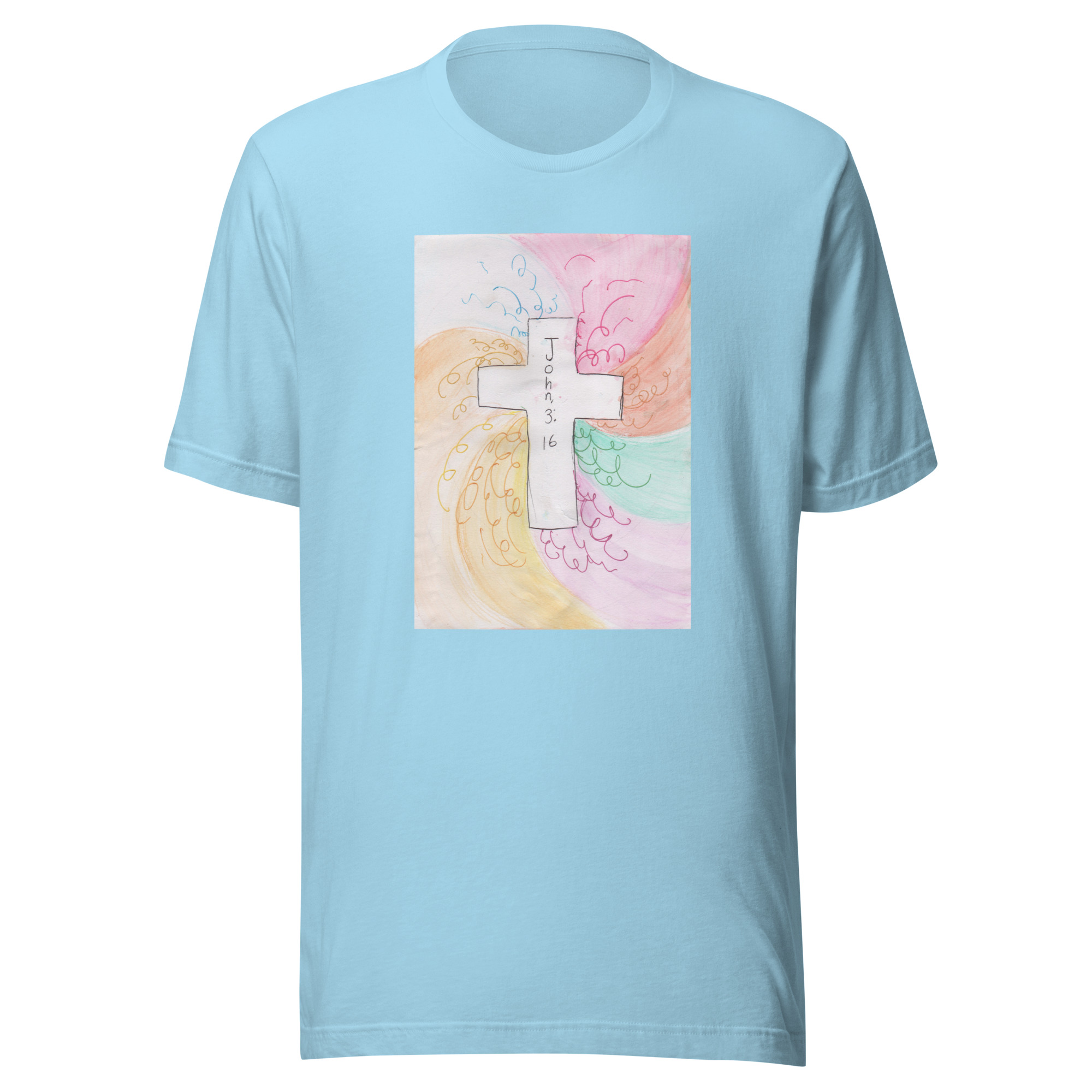 Unisex Staple T Shirt Ocean Blue Front 6aade35344185 1.jpg