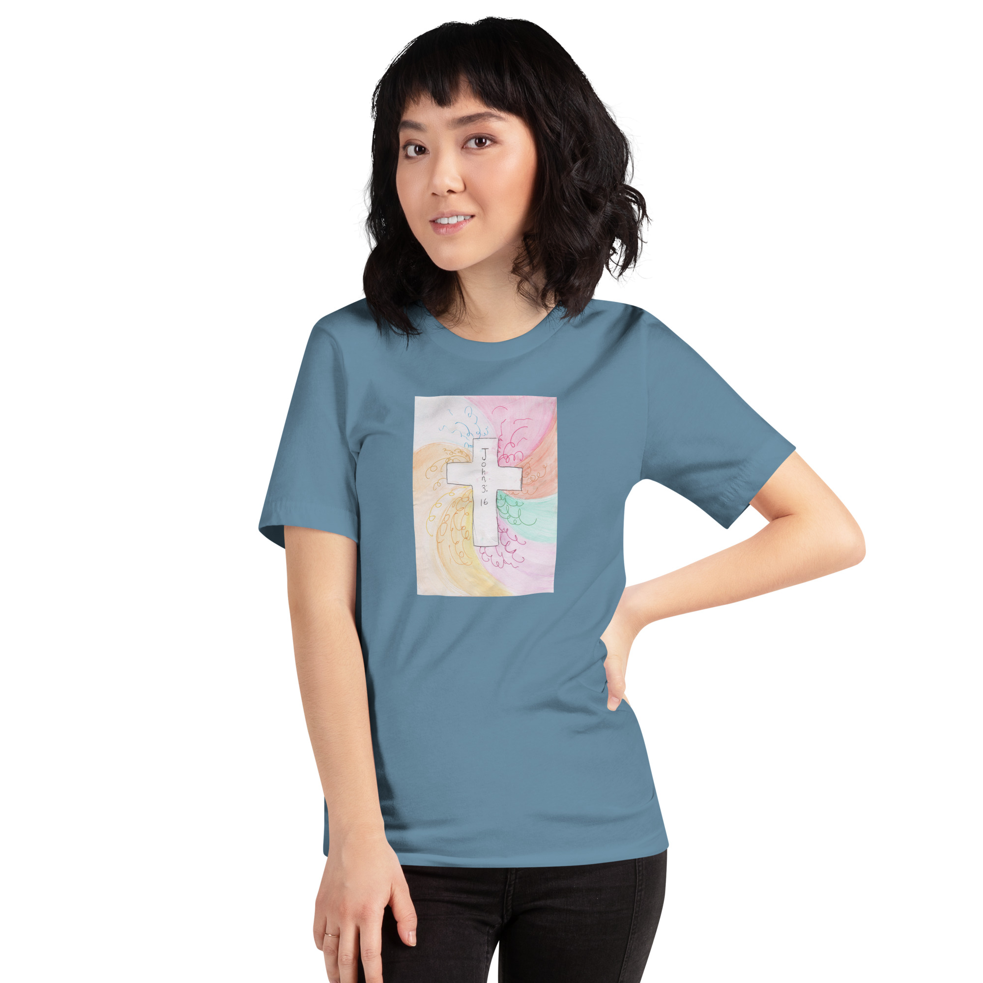 Unisex Staple T Shirt Steel Blue Front 6aade3533faea.jpg