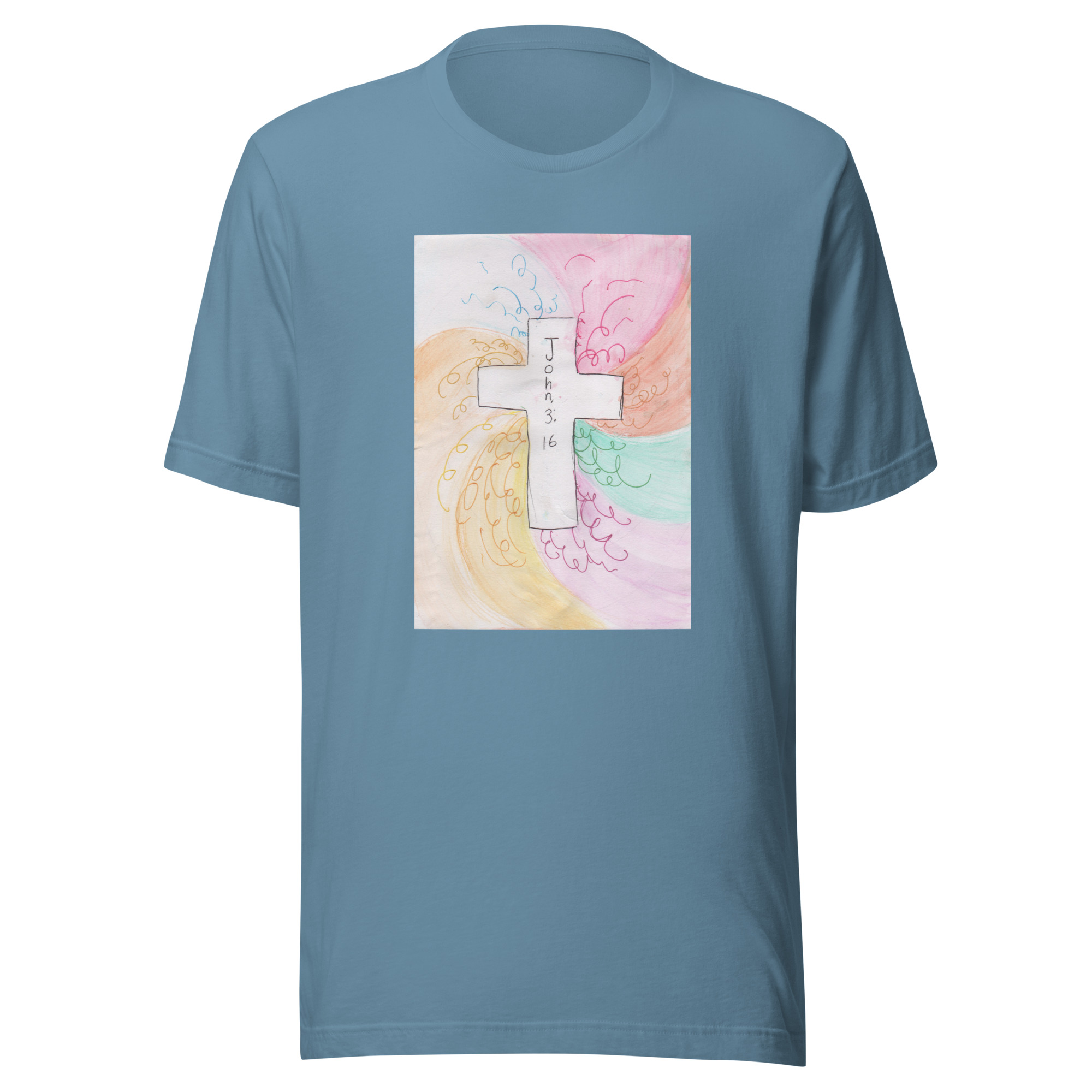 Unisex Staple T Shirt Steel Blue Front 6aade353441c1 1.jpg