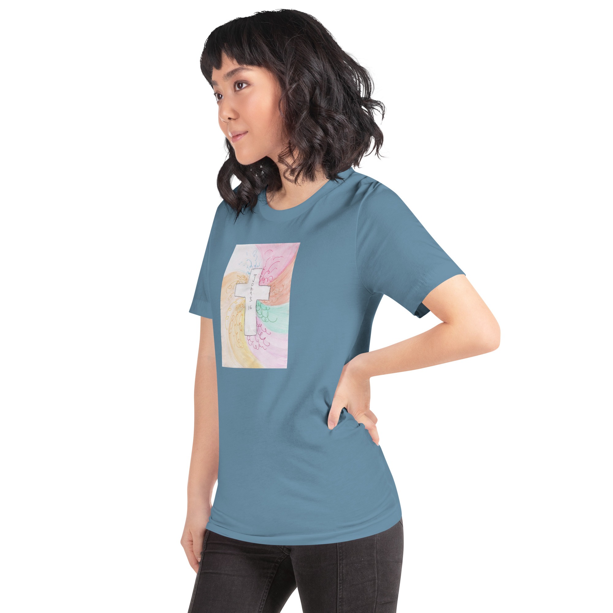 Unisex Staple T Shirt Steel Blue Left Front 6aade35341eca.jpg